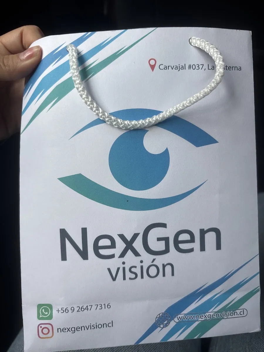 Bolsa de NexGen Visión con la dirección de la tienda